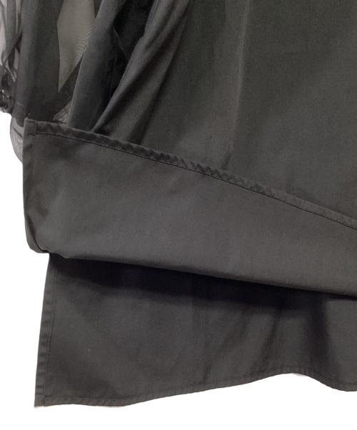 ELLA（エラ）ELLA (エラ) オーガンジー袖ブラウス ブラック サイズ:Fの古着・服飾アイテム