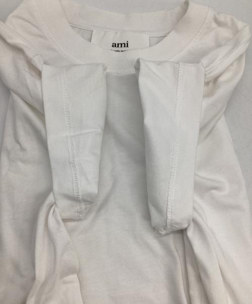 ami（アミ）ami (アミ) ワンポイント刺繍Tシャツ ホワイト サイズ:XXSの古着・服飾アイテム