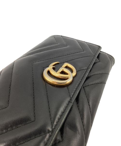 GUCCI（グッチ）GUCCI (グッチ) 長財布 ブラックの古着・服飾アイテム