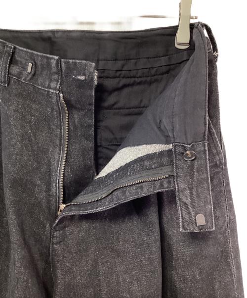 Adam et Rope（アダム エ ロペ）Adam et Rope (アダム エ ロペ) デニム3タックワイドスラックス ブラック サイズ:Mの古着・服飾アイテム