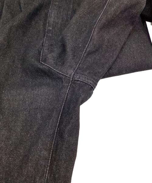 Adam et Rope（アダム エ ロペ）Adam et Rope (アダム エ ロペ) デニム3タックワイドスラックス ブラック サイズ:Mの古着・服飾アイテム