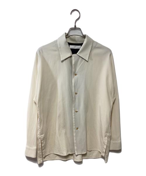 ETHOSENS（エトセンス）ETHOSENS (エトセンス) オープンカラーシャツ アイボリー×ブラック サイズ:記載なしの古着・服飾アイテム