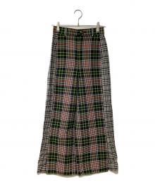 ENFOLD（エンフォルド）の古着「ハイウエストパンツ」｜ブラック×グリーン