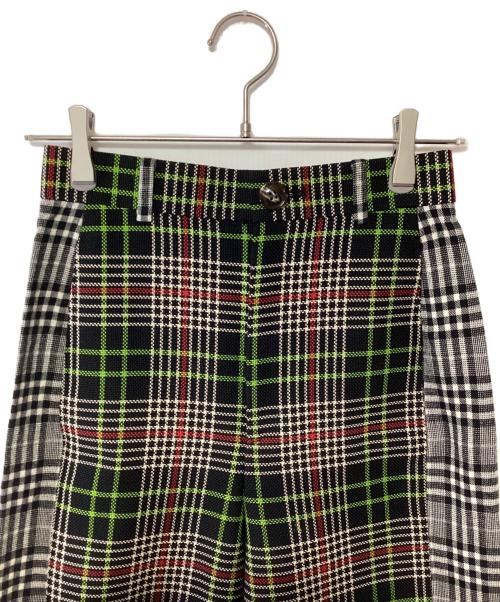 ENFOLD（エンフォルド）ENFOLD (エンフォルド) ハイウエストパンツ ブラック×グリーン サイズ:36の古着・服飾アイテム