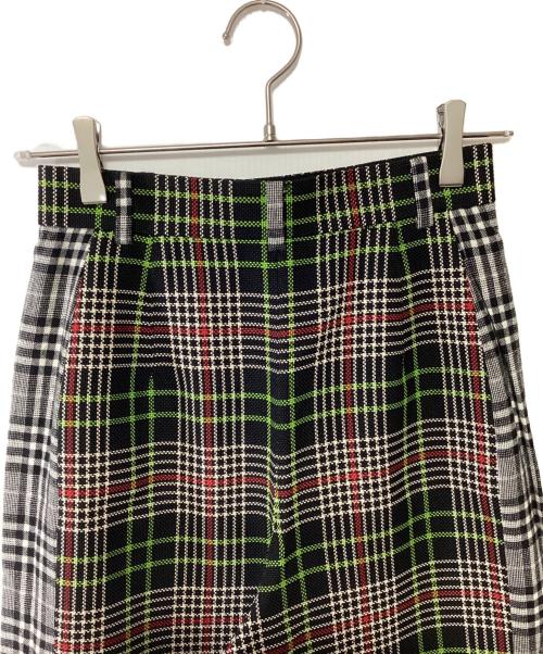 ENFOLD（エンフォルド）ENFOLD (エンフォルド) ハイウエストパンツ ブラック×グリーン サイズ:36の古着・服飾アイテム