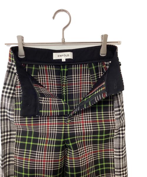 ENFOLD（エンフォルド）ENFOLD (エンフォルド) ハイウエストパンツ ブラック×グリーン サイズ:36の古着・服飾アイテム