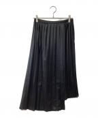 TOMORROW LANDトゥモローランド）の古着「プリーススカート」｜ブラック