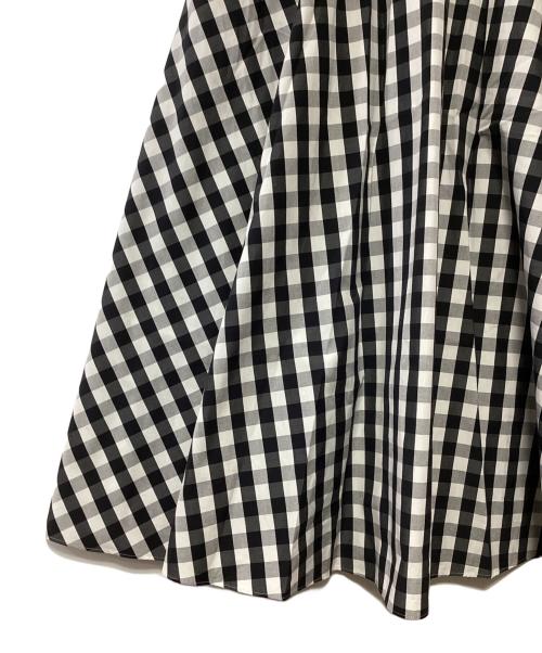 MORRIS&SONS（モリスアンドサンズ）MORRIS&SONS (モリスアンドサンズ) フレアスカート ホワイト×ブラックの古着・服飾アイテム