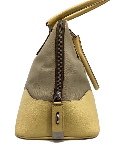 PRADA（プラダ）PRADA (プラダ) ハンドバッグ ベージュ×イエローの古着・服飾アイテム