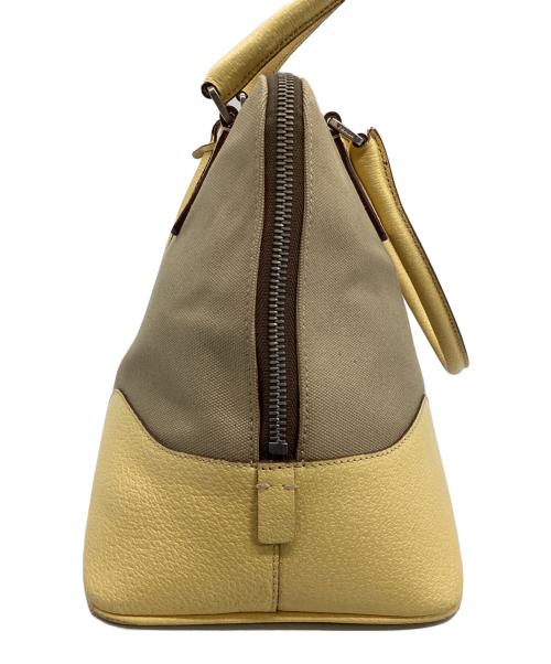 PRADA（プラダ）PRADA (プラダ) ハンドバッグ ベージュ×イエローの古着・服飾アイテム