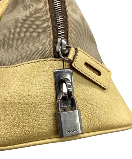 PRADA（プラダ）PRADA (プラダ) ハンドバッグ ベージュ×イエローの古着・服飾アイテム