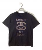 stussyステューシー）の古着「プリントTシャツ」｜ブラック