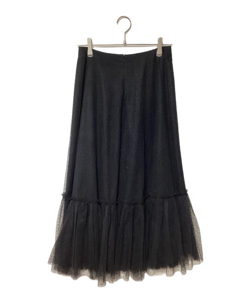 LANVIN en Bleu（ランバンオンブルー）LANVIN en Bleu (ランバンオンブルー) レーススカート ブラック サイズ:38の古着・服飾アイテム