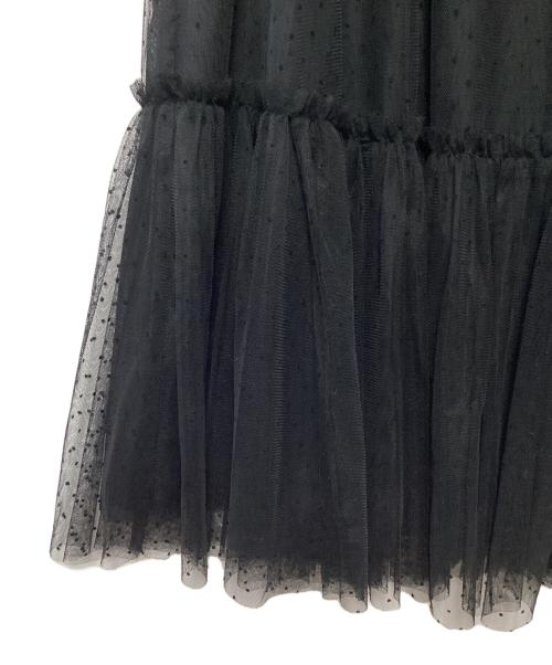 LANVIN en Bleu（ランバンオンブルー）LANVIN en Bleu (ランバンオンブルー) レーススカート ブラック サイズ:38の古着・服飾アイテム