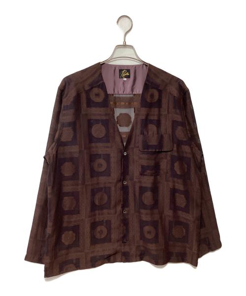 Needles（ニードルズ）Needles (ニードルズ) V Neck Shirts ブラウン サイズ:Lの古着・服飾アイテム