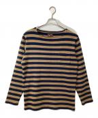 JAPAN BLUE JEANSジャパンブルージーンズ）の古着「スウェット」｜ブラウン×ネイビー