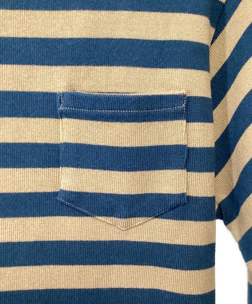 JAPAN BLUE JEANS（ジャパンブルージーンズ）JAPAN BLUE JEANS (ジャパン ブル ージーンズ) スウェット ブラウン×ネイビー サイズ:SIZE Lの古着・服飾アイテム