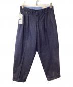 BEAMSビームス）の古着「ワイドデニムパンツ」｜インディゴ