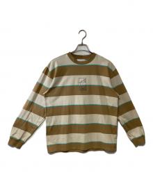 FUTUR（フューチャー）の古着「刺繍カットソー」｜ブラウン×ベージュ