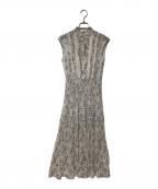 FRAY IDフレイ アイディー）の古着「ノースリーブワンピース」｜グリーン×ホワイト