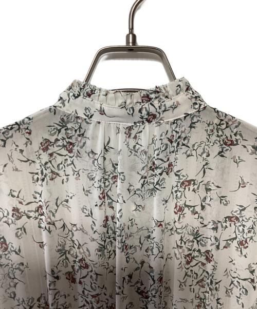 FRAY ID（フレイ アイディー）FRAY ID (フレイ アイディー) ノースリーブワンピース グリーン×ホワイトの古着・服飾アイテム