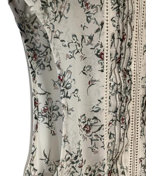 FRAY ID（フレイ アイディー）FRAY ID (フレイ アイディー) ノースリーブワンピース グリーン×ホワイトの古着・服飾アイテム