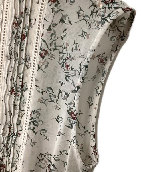 FRAY ID（フレイ アイディー）FRAY ID (フレイ アイディー) ノースリーブワンピース グリーン×ホワイトの古着・服飾アイテム