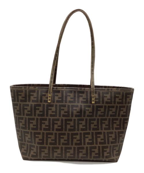 FENDI（フェンディ）FENDI (フェンディ) トートバッグ ベージュ×ブラウンの古着・服飾アイテム