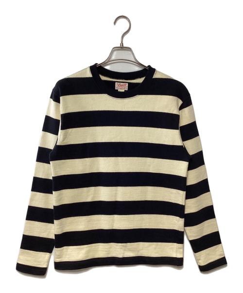 THE REAL McCOY'S（ザ・リアルマッコイズ）THE REAL McCOY'S (ザ・リアルマッコイズ) クルーネックニット ブラック×アイボリー サイズ:Lの古着・服飾アイテム