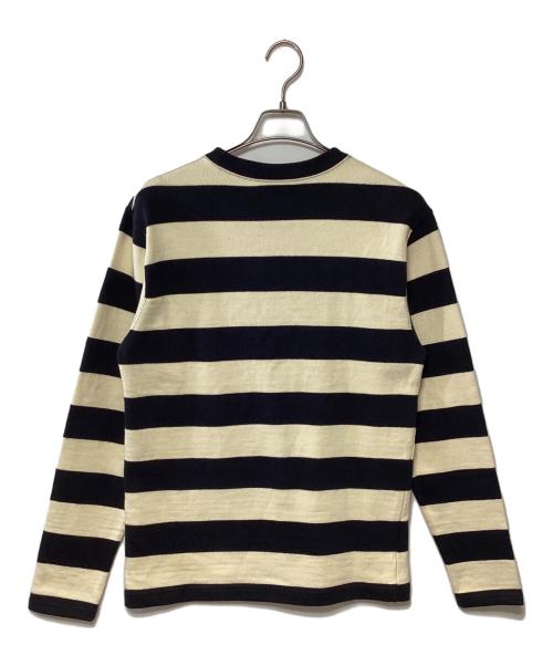 THE REAL McCOY'S（ザ・リアルマッコイズ）THE REAL McCOY'S (ザ・リアルマッコイズ) クルーネックニット ブラック×アイボリー サイズ:Lの古着・服飾アイテム