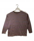 AUBERGEオーベルジュ）の古着「長袖カットソー」｜ブラウン×ブルー