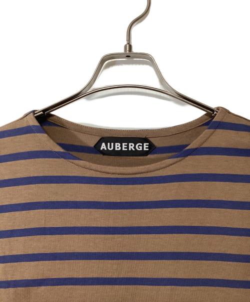 AUBERGE（オーベルジュ）AUBERGE (オーベルジュ) 長袖カットソー ブラウン×ブルー サイズ:SIZE 44の古着・服飾アイテム