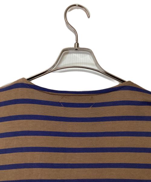 AUBERGE（オーベルジュ）AUBERGE (オーベルジュ) 長袖カットソー ブラウン×ブルー サイズ:SIZE 44の古着・服飾アイテム