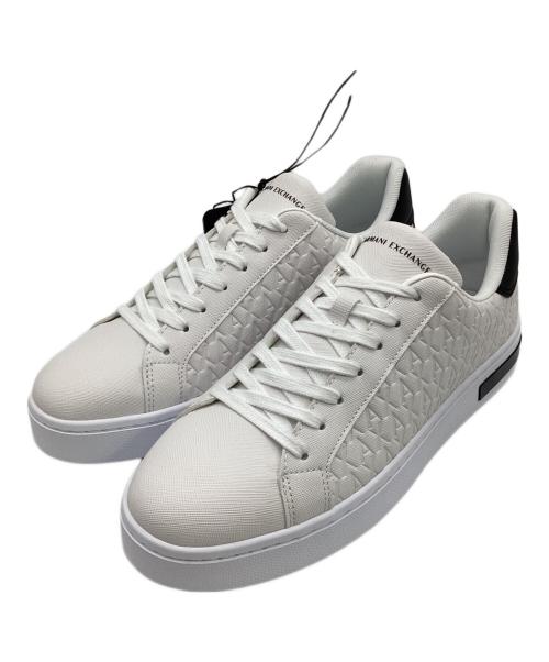 ARMANI EXCHANGE（アルマーニ エクスチェンジ）ARMANI EXCHANGE (アルマーニ エクスチェンジ) ローカットスニーカー ホワイト×ブラック サイズ:UK8 未使用品の古着・服飾アイテム