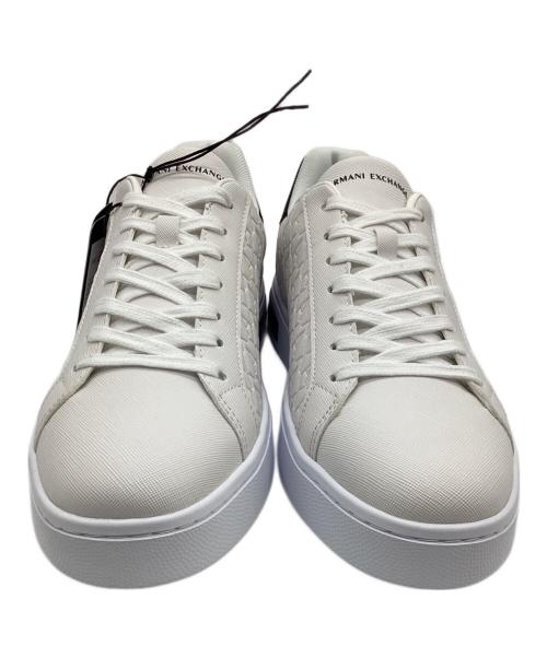 ARMANI EXCHANGE（アルマーニ エクスチェンジ）ARMANI EXCHANGE (アルマーニ エクスチェンジ) ローカットスニーカー ホワイト×ブラック サイズ:UK8 未使用品の古着・服飾アイテム