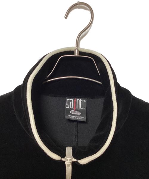 SAINT MICHAEL（セントマイケル）SAINT MICHAEL (セントマイケル) ベロアブルゾン ブラック×ホワイト サイズ:SIZE XLの古着・服飾アイテム