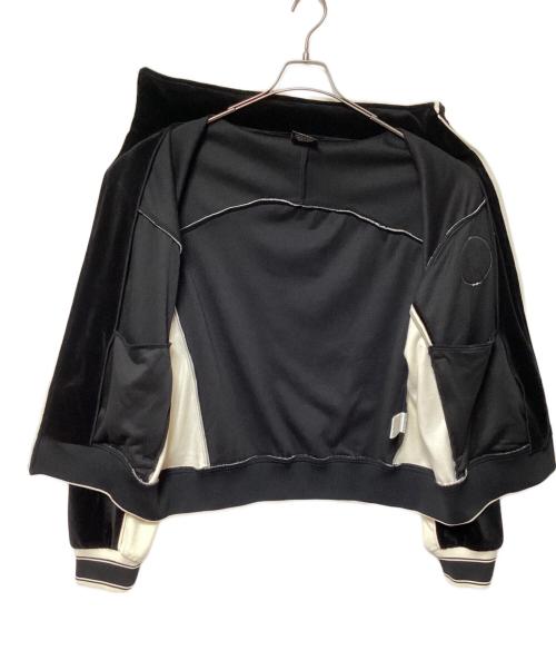 SAINT MICHAEL（セントマイケル）SAINT MICHAEL (セントマイケル) ベロアブルゾン ブラック×ホワイト サイズ:SIZE XLの古着・服飾アイテム