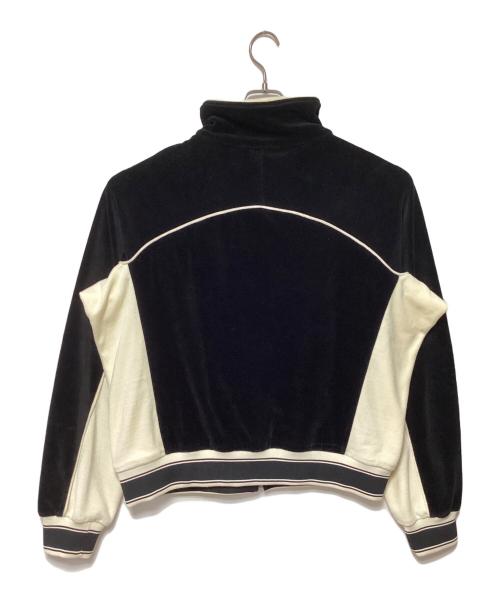 SAINT MICHAEL（セントマイケル）SAINT MICHAEL (セントマイケル) ベロアブルゾン ブラック×ホワイト サイズ:SIZE XLの古着・服飾アイテム