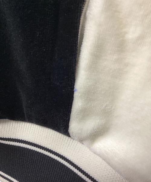 SAINT MICHAEL（セントマイケル）SAINT MICHAEL (セントマイケル) ベロアブルゾン ブラック×ホワイト サイズ:SIZE XLの古着・服飾アイテム