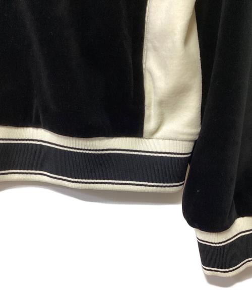 SAINT MICHAEL（セントマイケル）SAINT MICHAEL (セントマイケル) ベロアブルゾン ブラック×ホワイト サイズ:SIZE XLの古着・服飾アイテム