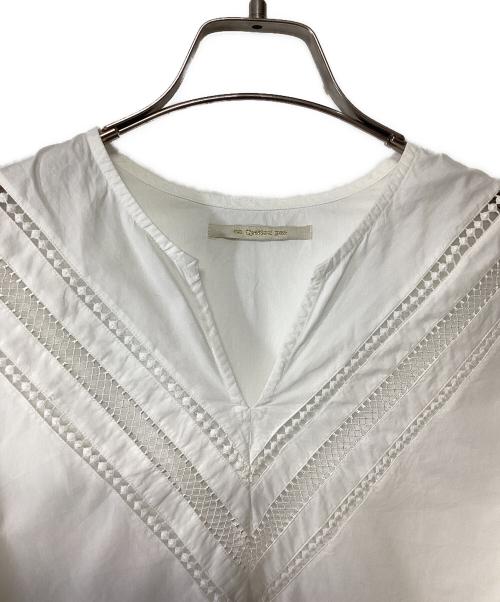 ne quittez pas（ヌキテパ）ne quittez pas (ヌキテパ) カットワークレースブラウス ホワイト サイズ:記載無しの古着・服飾アイテム