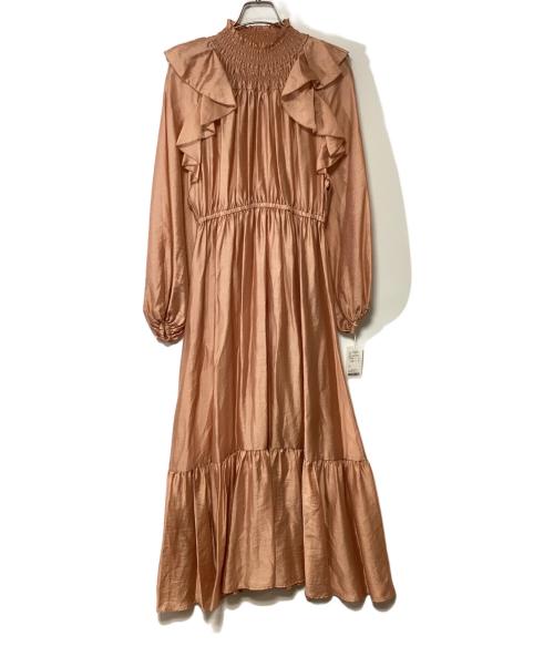 CASA FLINE（カーサフライン）CASA FLINE (カーサフライン) シャーリングハイネックドレス ライトピンク サイズ:SIZE Fの古着・服飾アイテム