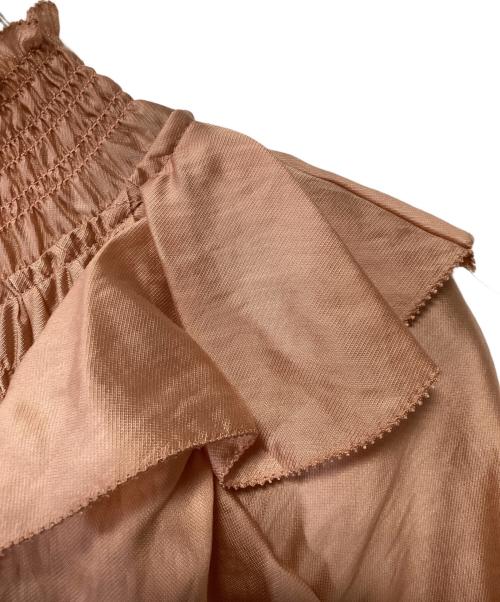 CASA FLINE（カーサフライン）CASA FLINE (カーサフライン) シャーリングハイネックドレス ライトピンク サイズ:SIZE Fの古着・服飾アイテム