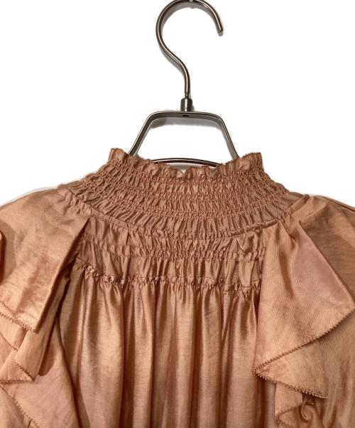 CASA FLINE（カーサフライン）CASA FLINE (カーサフライン) シャーリングハイネックドレス ライトピンク サイズ:SIZE Fの古着・服飾アイテム