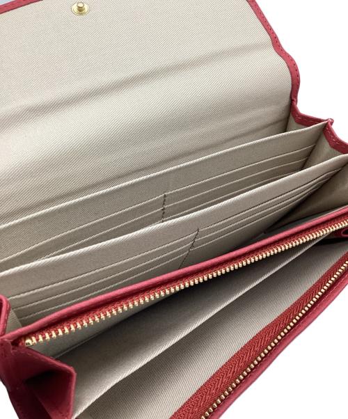 SCOLAR（スカラ）SCOLAR (スカラ) フラップロングウォレット レッドの古着・服飾アイテム