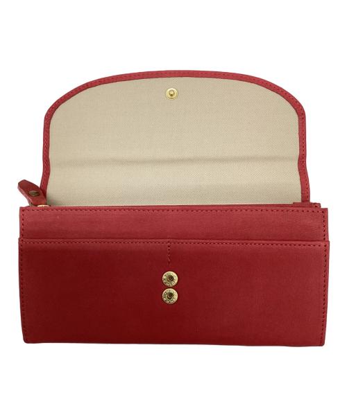 SCOLAR（スカラ）SCOLAR (スカラ) フラップロングウォレット レッドの古着・服飾アイテム