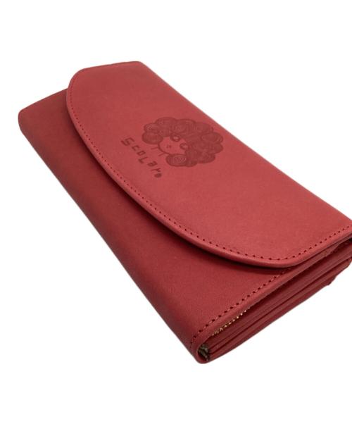 SCOLAR（スカラ）SCOLAR (スカラ) フラップロングウォレット レッドの古着・服飾アイテム