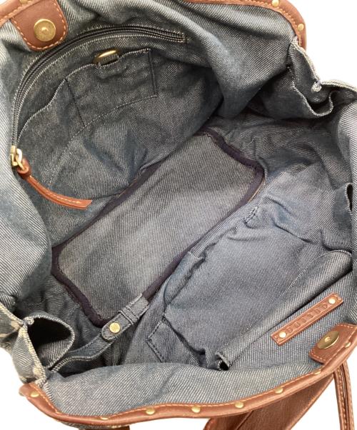 CELINE（セリーヌ）CELINE (セリーヌ) トートバッグ ネイビー×ブラウンの古着・服飾アイテム
