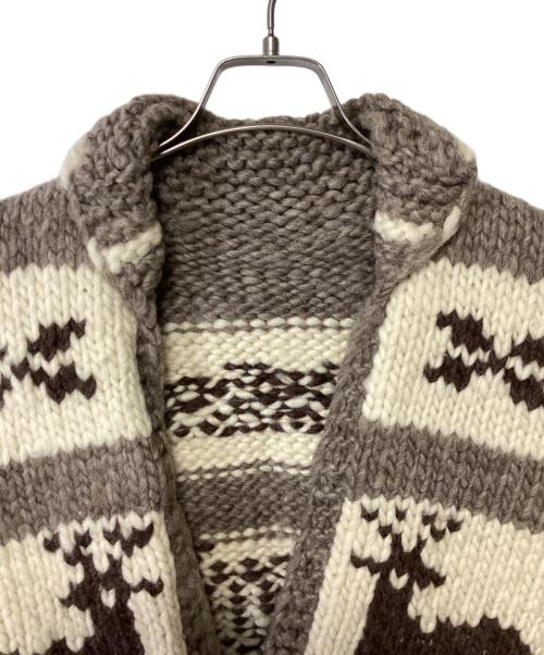 その他ブランド（ソノタブランド）その他ブランド (ソノタブランド) カウチンニットベスト ベージュ×ブラウン サイズ:記載無しの古着・服飾アイテム