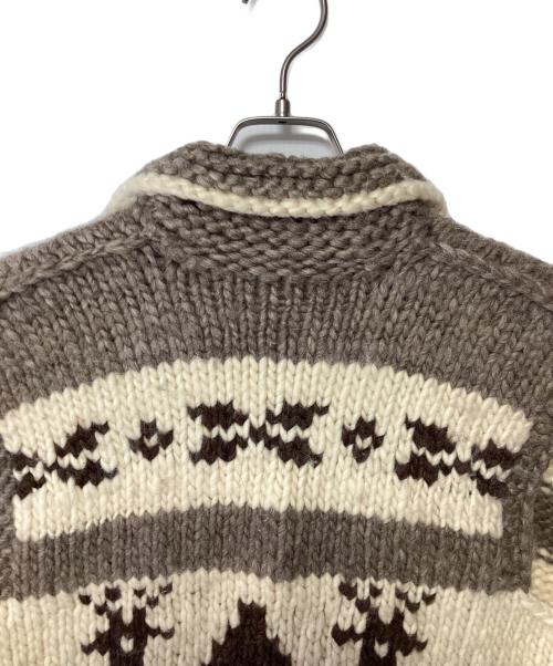 その他ブランド（ソノタブランド）その他ブランド (ソノタブランド) カウチンニットベスト ベージュ×ブラウン サイズ:記載無しの古着・服飾アイテム